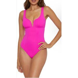 Becca Pink One Piece Size Medium NWT Size Medium Padded Tie Back $138